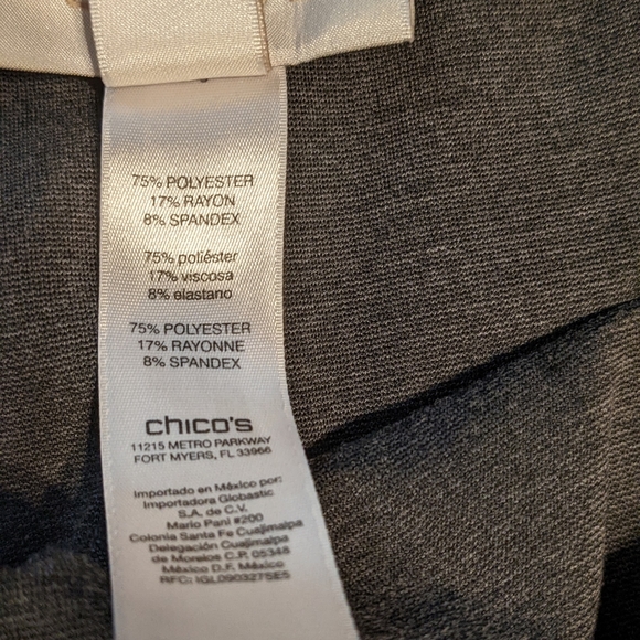 Chicos Wide Leg Slimming Pants size 2 - Picture 6 of 6